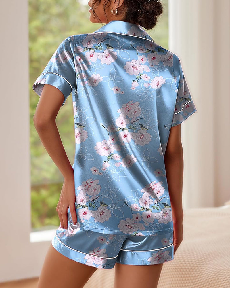 Conjunto de pijama corto con estampado de grafiti (preventa)
