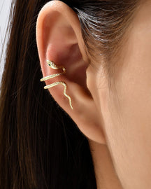 Pendientes tridimensionales con forma de serpiente sin perforación