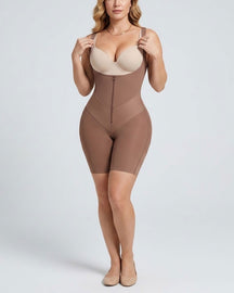 Body moldeador de malla de alta compresión hasta medio muslo