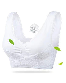 Brasier deportivo push-up con parte delantera cruzada y botones laterales