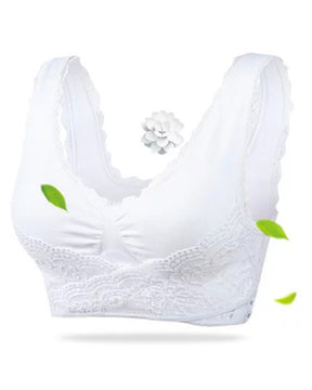 Brasier deportivo push-up con parte delantera cruzada y botones laterales