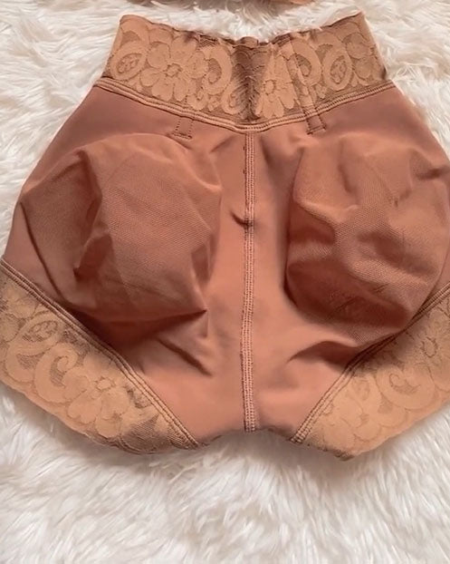 Pantalones cortos invisibles de cintura baja sin costuras que controlan el abdomen y realzan los glúteos