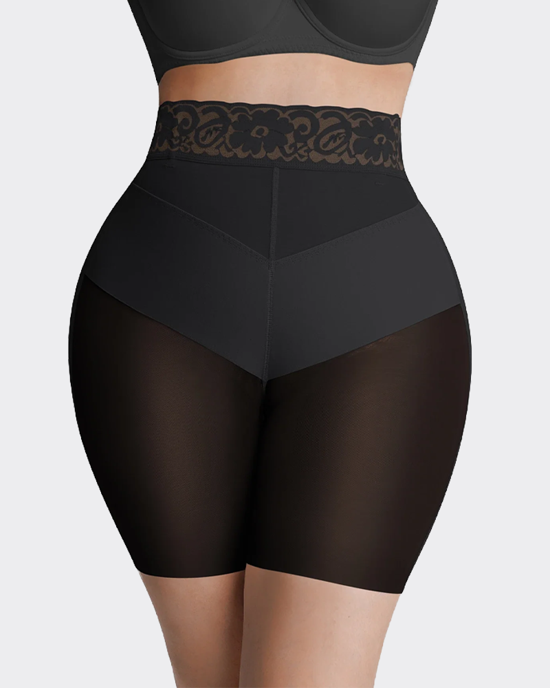 Shorts moldeadores sin costuras de doble capa con control de abdomen y efecto levantamiento de glúteos (Preventa)