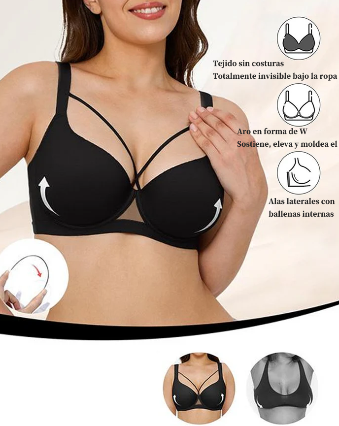 Brasier push-up cruzado frontal