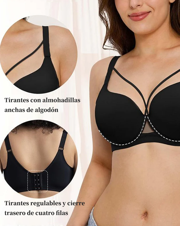 Brasier push-up cruzado frontal