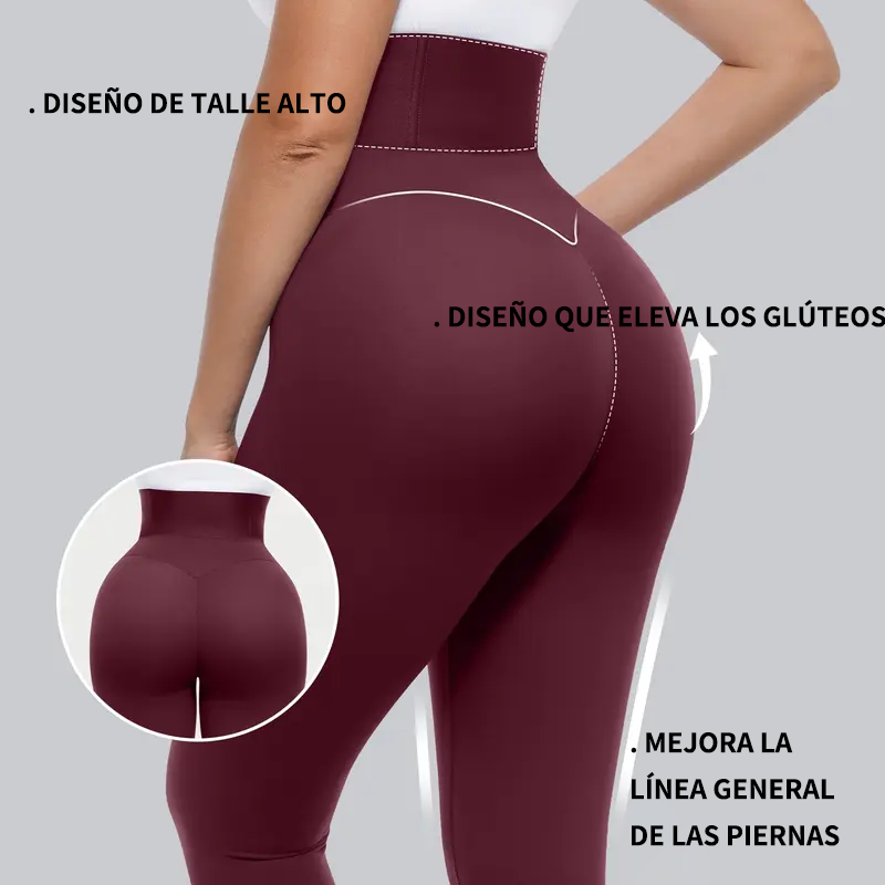 Pantalones largos ajustados moldeadores con cinturón de cintura alta para control de abdomen (Preventa)