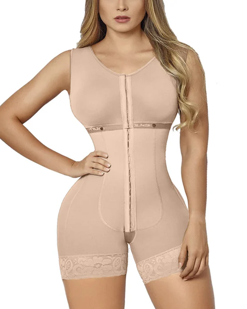 Body de control de abdomen completo con fajas de recuperación posparto