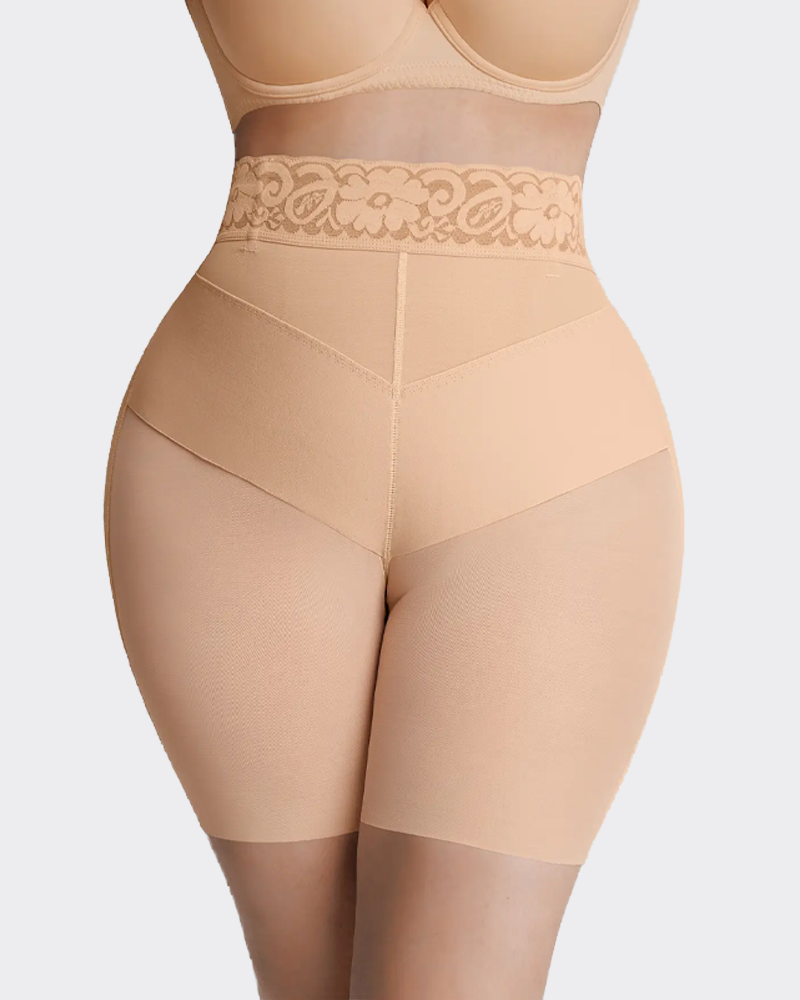 Shorts moldeadores sin costuras de doble capa con control de abdomen y efecto levantamiento de glúteos (Preventa)