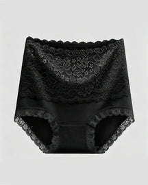 Braguitas de encaje de talle alto, control de abdomen y efecto lifting de glúteos con entrepierna de algodón.