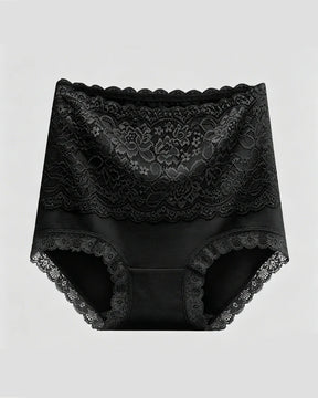 Braguitas de encaje de talle alto, control de abdomen y efecto lifting de glúteos con entrepierna de algodón.