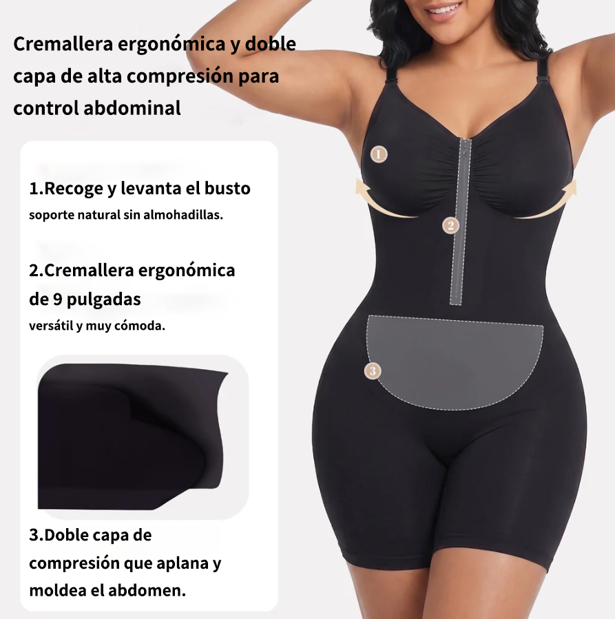 Faja moldeadora sin costuras de doble capa para control de abdomen