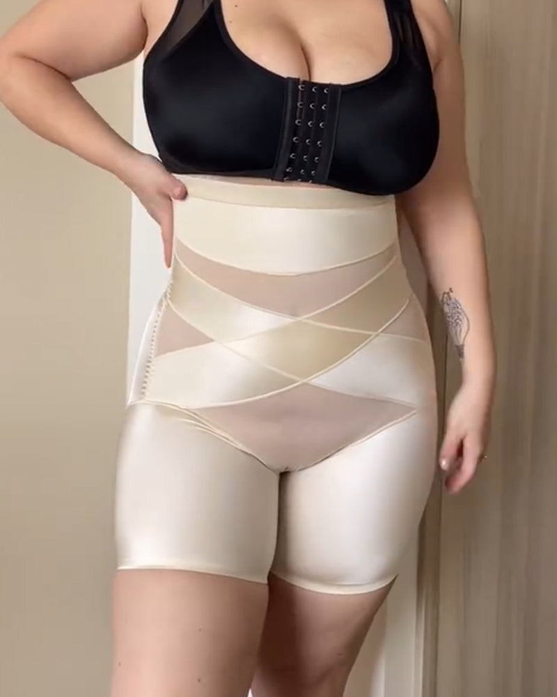 Pantalones cortos de cintura alta con vendaje cruzado que levantan la cadera