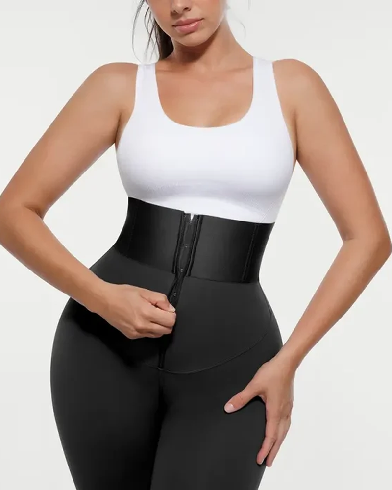 Pantalones largos ajustados moldeadores con cinturón de cintura alta para control de abdomen