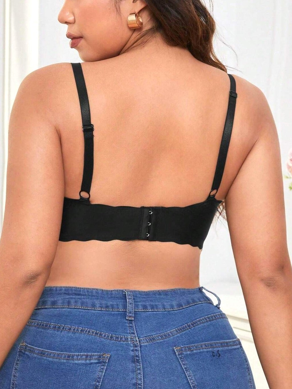 Brasier de mujer de talla grande sin costuras con cierre frontal sin aros