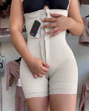 Butt Lift Tummy Tuck Removable Strap Zipper Shaper