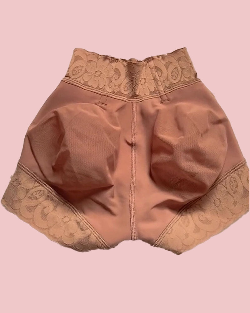 Pantalones cortos invisibles de cintura baja sin costuras que controlan el abdomen y realzan los glúteos