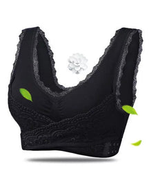 Brasier deportivo push-up con parte delantera cruzada y botones laterales