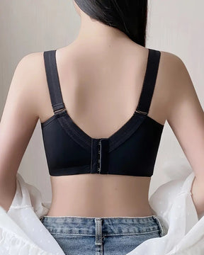Bralette de cobertura total minimizador transpirable sin aros de encaje floral elegante