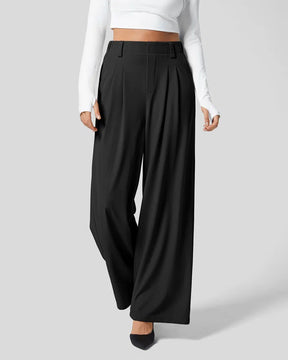 Pantalones de traje casual tipo gofre