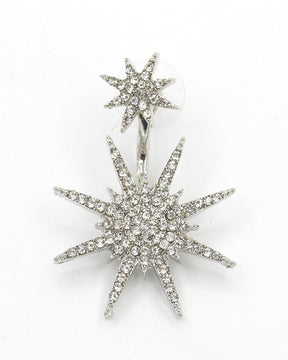 Pendientes de copo de nieve con diamantes guardianes