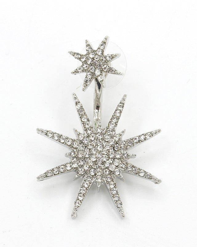 Pendientes de copo de nieve con diamantes guardianes