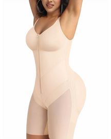 Body con faja de cobertura total para el pecho, control de abdomen y efecto levantamiento de glúteos.