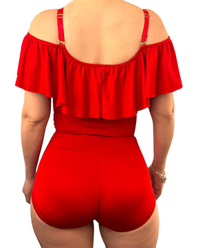 Mono triangular con volantes moldeador de cuerpo (Pre-Venta)