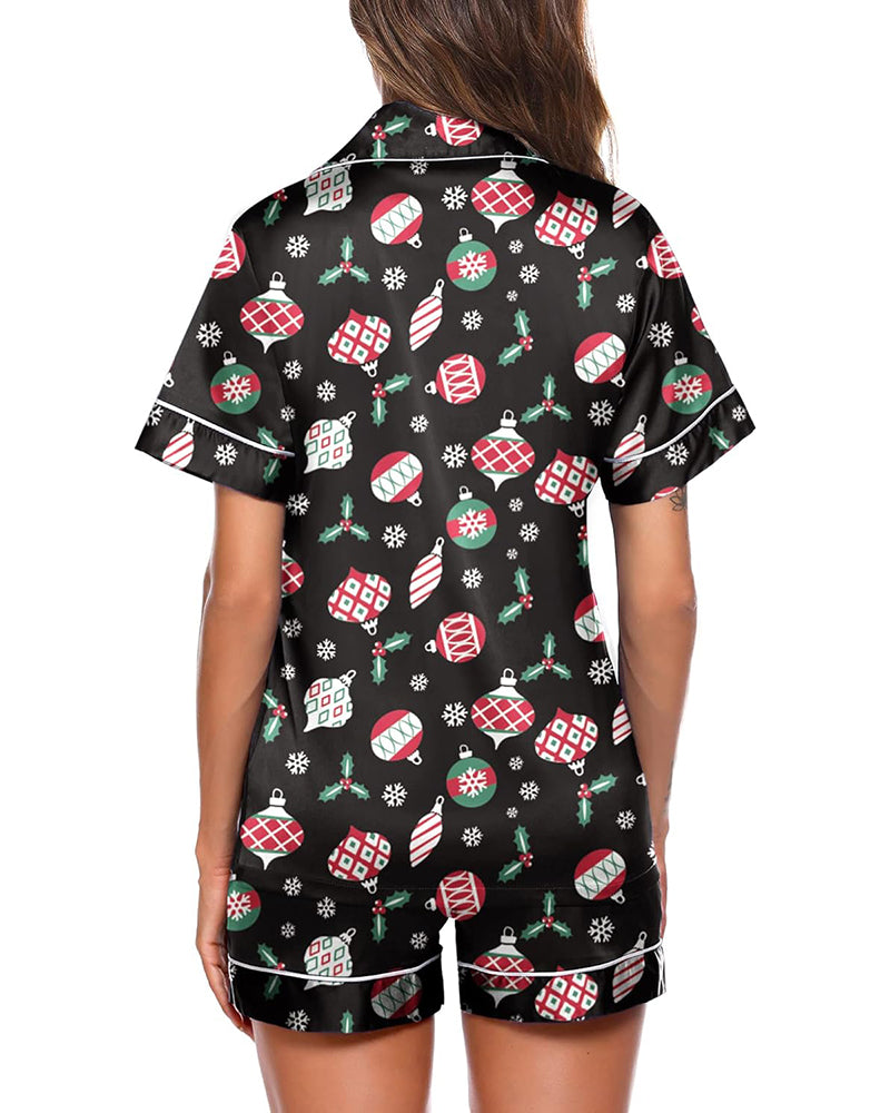 Conjunto de pijama corto con estampado de grafiti (preventa)