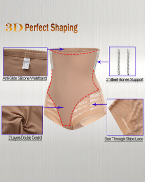 Ropa interior moldeadora de cuerpo con hueso de acero y cintura antideslizante