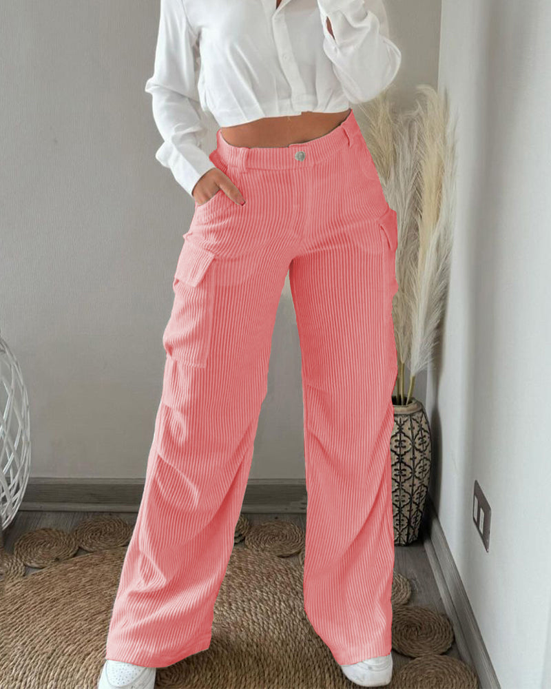 Pantalones cargo de pana