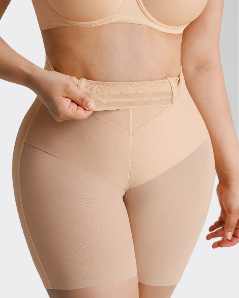Shorts moldeadores sin costuras de doble capa con control de abdomen y efecto levantamiento de glúteos (Preventa)