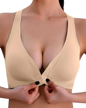 Brasier push up para mujer Push Up Cobertura completa Cuello en V Halter sexy