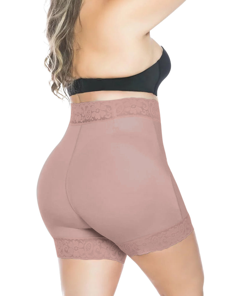 Shorts de tiro alto sin costuras para levantamiento de glúteos