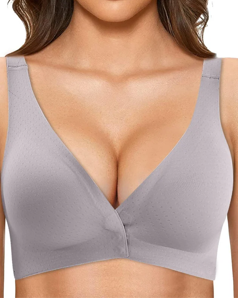Brasier push up para mujer Push Up Cobertura completa Cuello en V Halter sexy