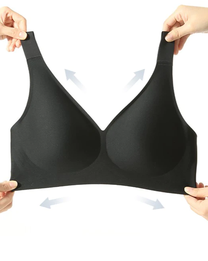 Brasier push-up con sensación de gelatina que corrige la postura transpirable inalámbrico