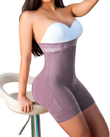 Abdomen de presión sin costuras powernet corto de cintura alta para mujer