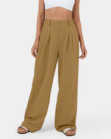Pantalones de traje casual tipo gofre