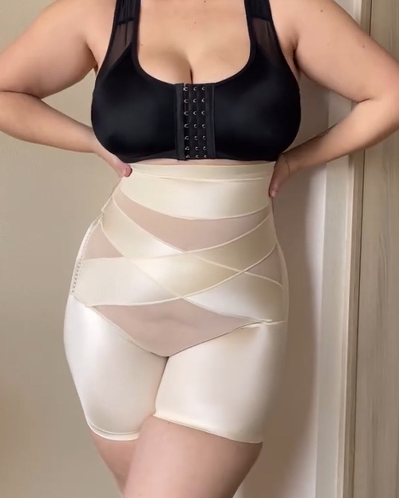 Pantalones cortos de cintura alta con vendaje cruzado que levantan la cadera