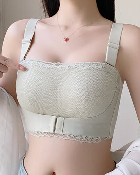 Brasier antiexposición con top de tubo sin tirantes de gran tamaño con botón frontal