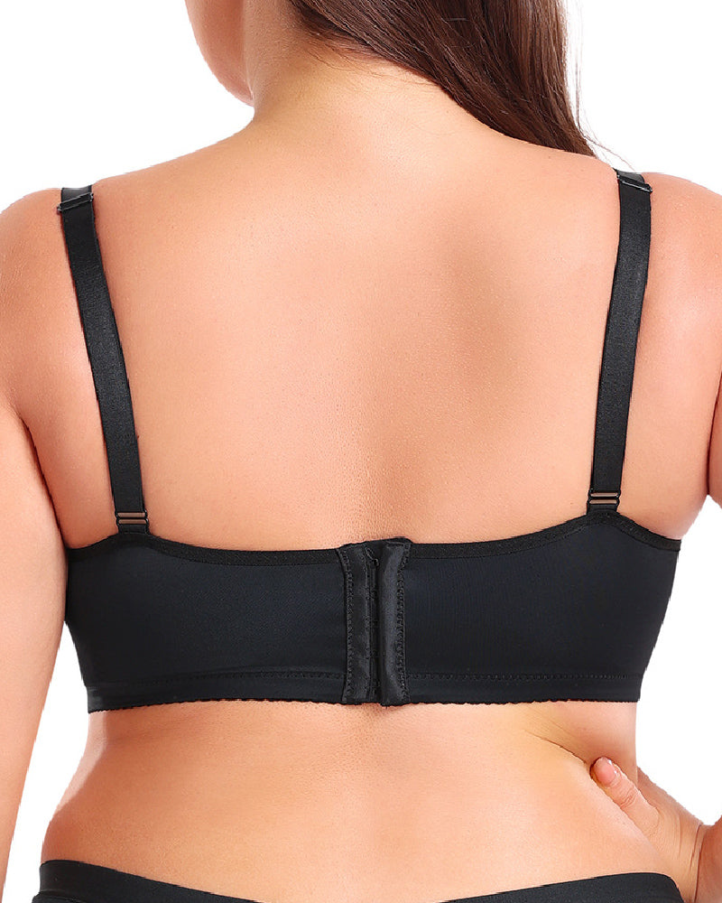 Brasier de ropa interior fina y sexy con encaje de ajuste de talla grande para mujer