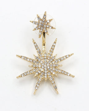 Pendientes de copo de nieve con diamantes guardianes