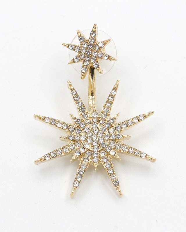 Pendientes de copo de nieve con diamantes guardianes