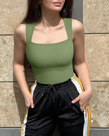 Body de canalé sin mangas