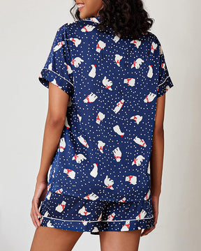 Conjunto de pijama corto con estampado de grafiti (preventa)