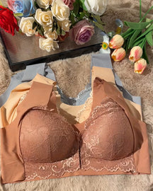 Brasier de encaje con cierre frontal