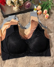 Brasier de encaje con cierre frontal