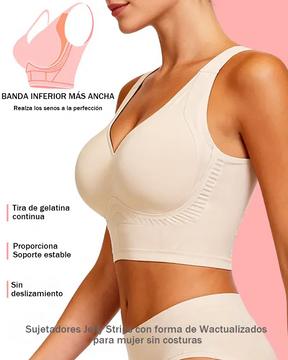 Brasier de gelatina sin costuras con 7 filas de ganchos y soporte sin costuras para uso diario