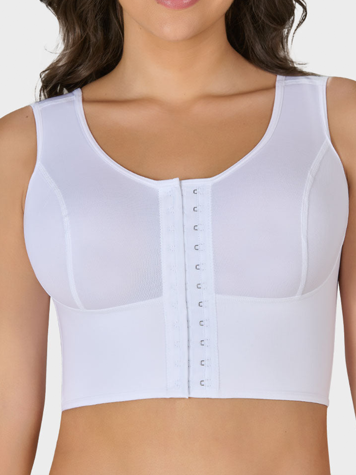 Brasier moldeador con ganchos y tiras anchas para mujer
