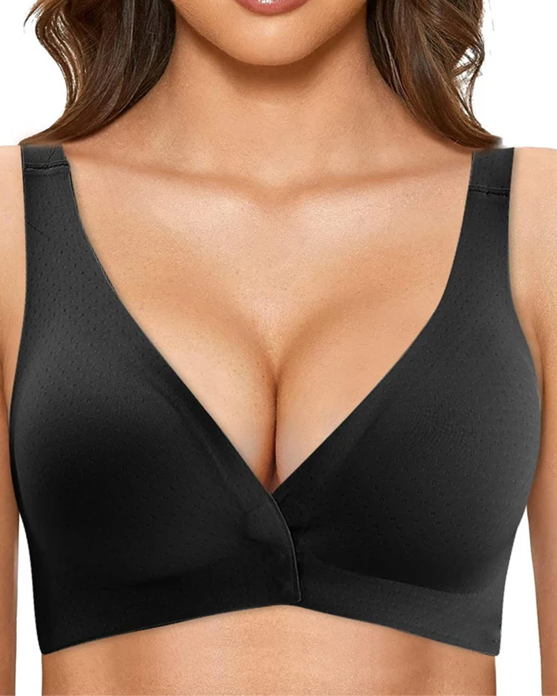 Brasier push up para mujer Push Up Cobertura completa Cuello en V Halter sexy