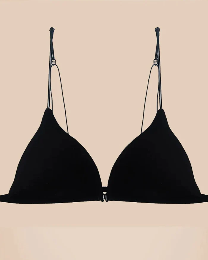 Brasier de ropa interior con botón frontal francés